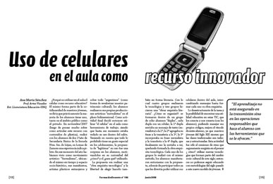 Uso de celulares en el aula como recurso innovador 