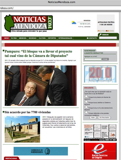 noticiasmendoza.com sitio web marca
