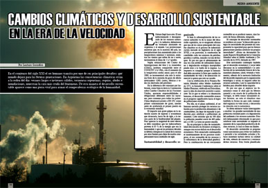 Cambios clim&aacute;ticos y desarrollo sustentable en la era de la velocidad