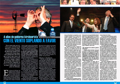 � Cuatro a�os de gobierno kirchnerista; Con el viento soplando a favor. Por Juan Manuel Fonrouge.