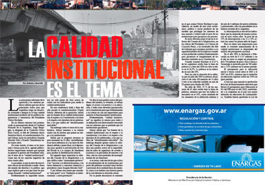 � La calidad institucional es el tema. Por Federico Martelli.